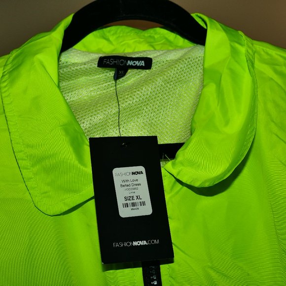 Fashion Nova With Love Belted Lime Dress sz XL NWT - Picture 8 of 16